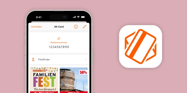 Smartphone mit AK-Burgenland-Card in mobile-pocket App