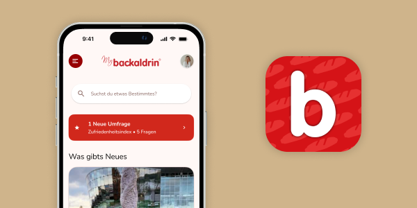 Smartphone mit Mitarbeiterapp myBackaldrin von hAPPydo