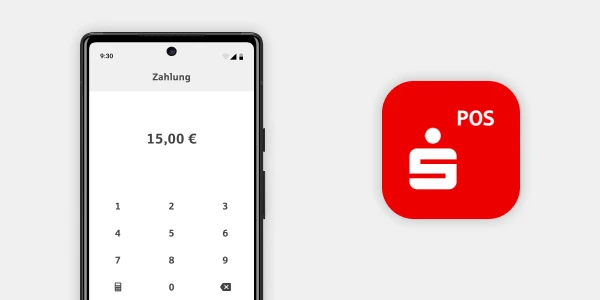 Smartphone mit Sparkasse POS App von bluesource