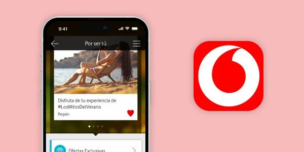 Smartphone mit Vodafone Rewards App von bluesource