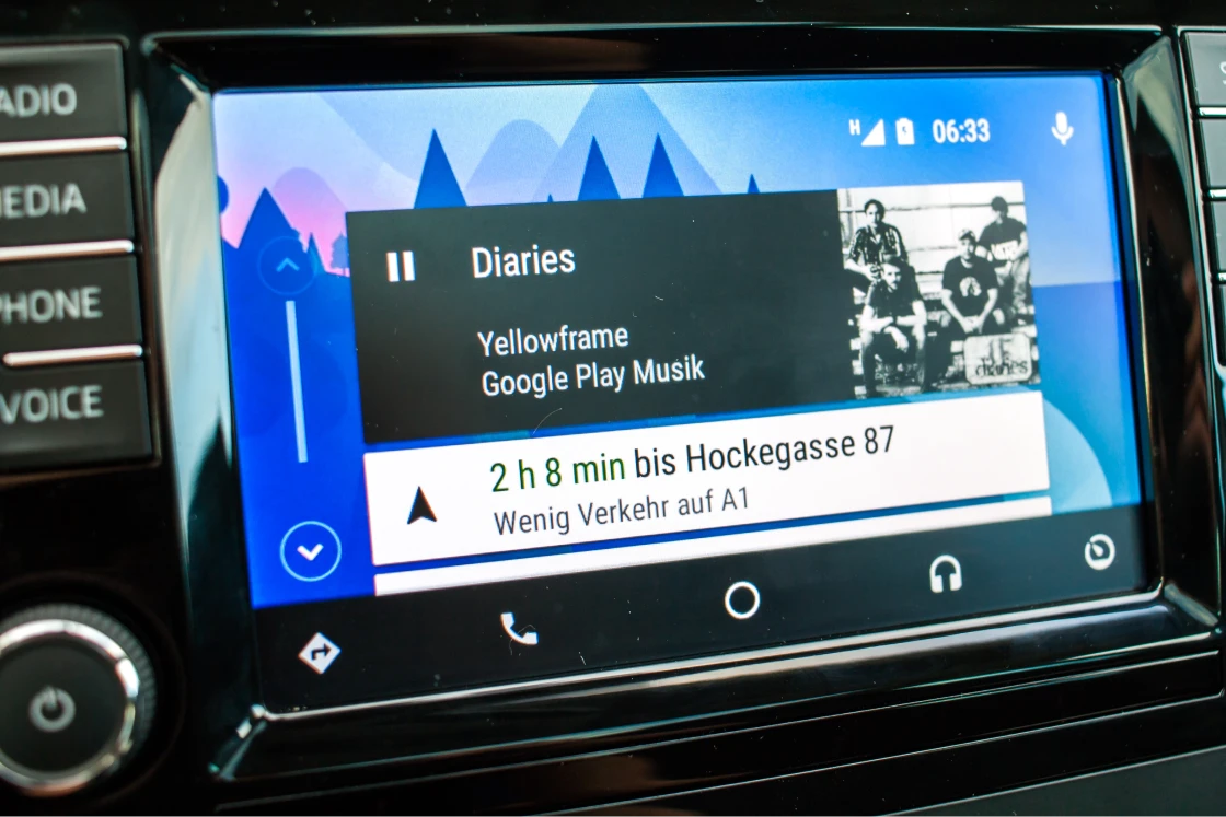 Android Auto Home-Screen.