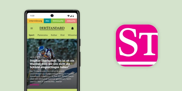 Smartphone with DER STANDARD Nachrichten app for DER STANDARD from bluesource
