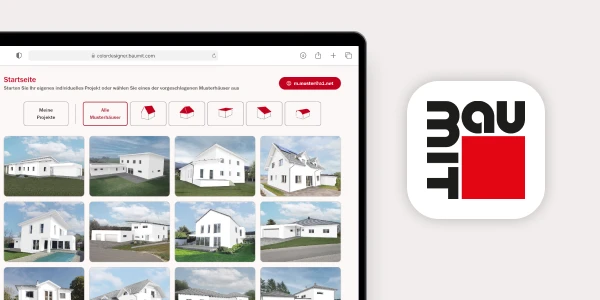 Laptop mit Screen vom Baumit ColorDesigner